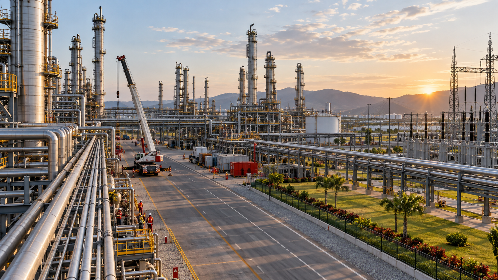 Infraestructura, mantenimiento y servicios técnicos en una refinería